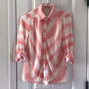 Girls Sheer Button-down Top